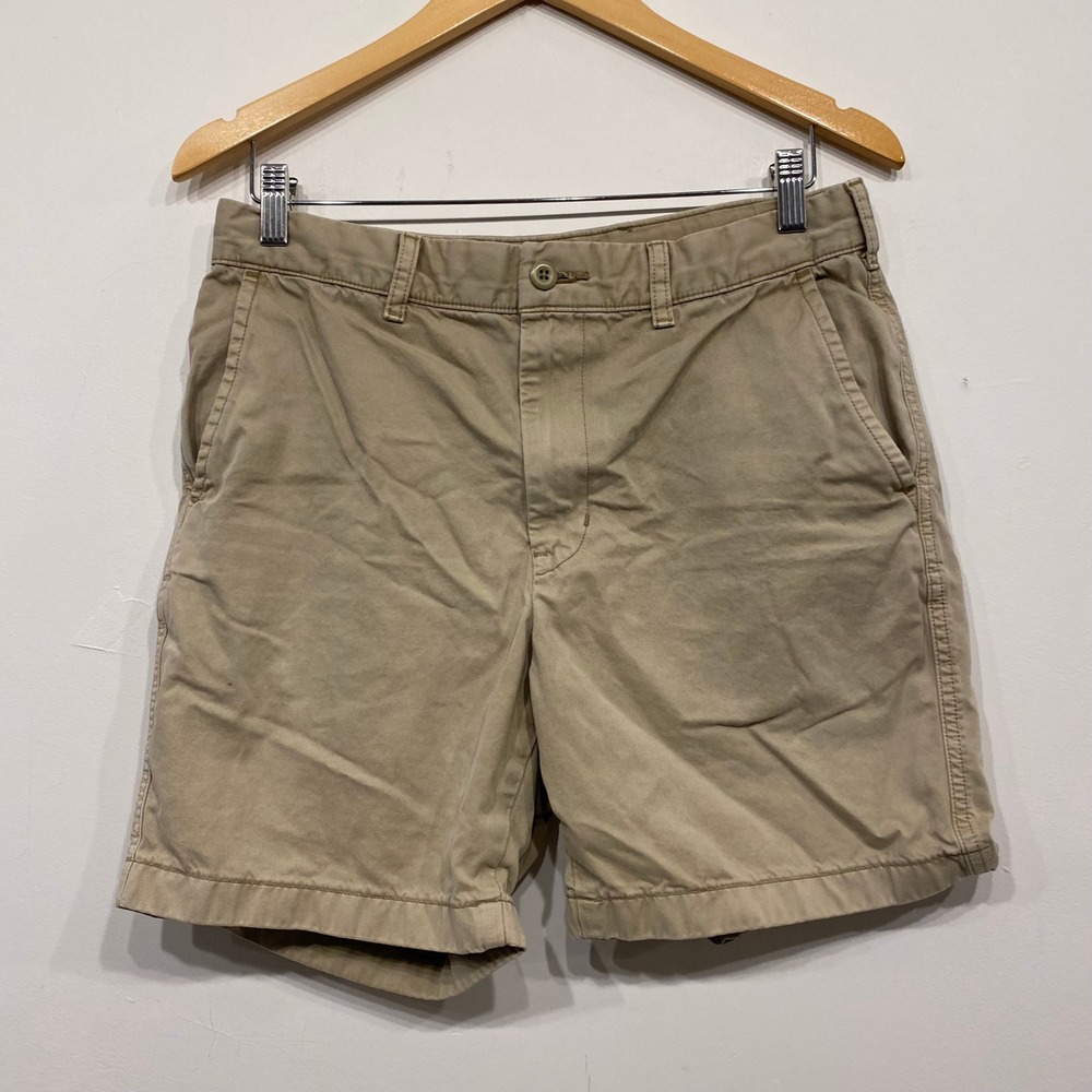 Uniqlo Mens Chino Shorts Khaki Tan Cotton Twill Size Small
